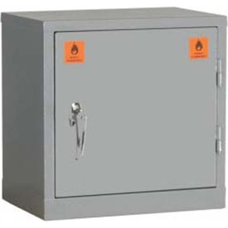 Rs Pro – Armoire de sécurité verrouillable en acier gris – 1 étagère – Dimensions 457mm x 457mm x 305mm – Stockage sécurisé produits dangereux (1/2)
