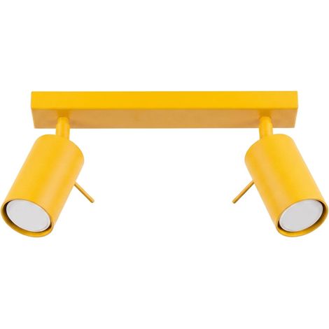 Plafones RING amarillo acero 2xGU10 30cm Sollux (1/2)