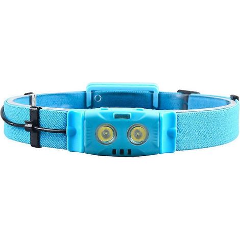 Lampe frontale LED, lampe frontale puissante pour le camping, résistante à l'eau, lumière d'urgence bleue (1/5)