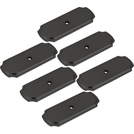 Lot de 10 cache-boutons décoratifs, noir mat. Plaques fixation (1/5)