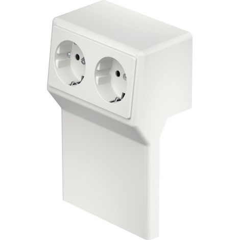 OBO Bettermann Geräteträger RAUDUO 40x105 2f Steckd. 9010 Polyvinylchlorid reinweiß RAL 9010, 6132171 (1/2)