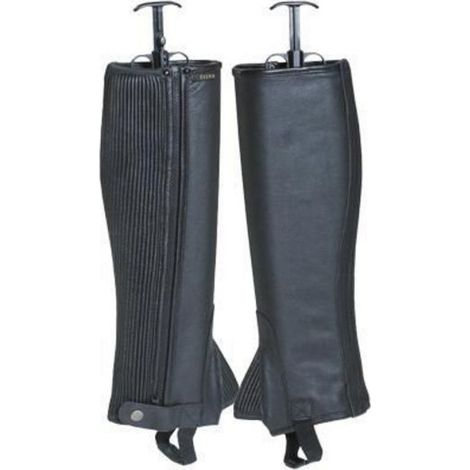 XL, Braun: Reitgamaschen aus weichem Leder mit Reißverschluss (1/3)