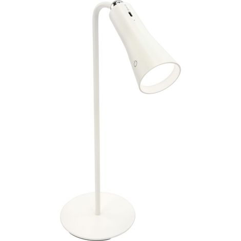 Lampe de bureau à pince 3 en 1 Lampe de bureau à LED à intensité variable en continu et commande tactile Applique murale Lampe de travail rechargeable avec type C, Blanc (1/5)