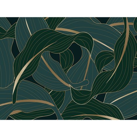 Poster Thème Night Leaves - 360 x 270 cm (1/3)