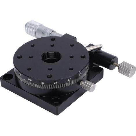 Mesa de trabajo óptica deslizante, ajuste fino de 360 grados, eje L, plataforma giratoria, movimiento manual, etapa lineal RSP60 (1/5)