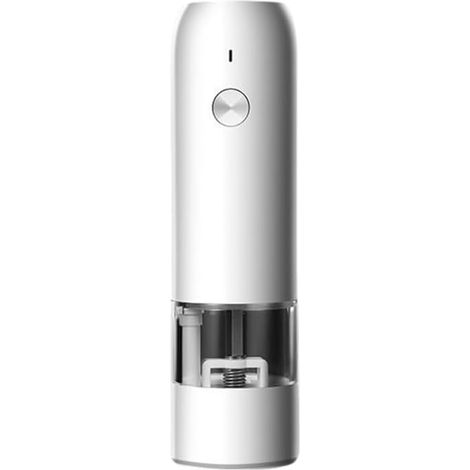 Moulin à poivre électrique, inox, blanc, mouture réglable (1/5)