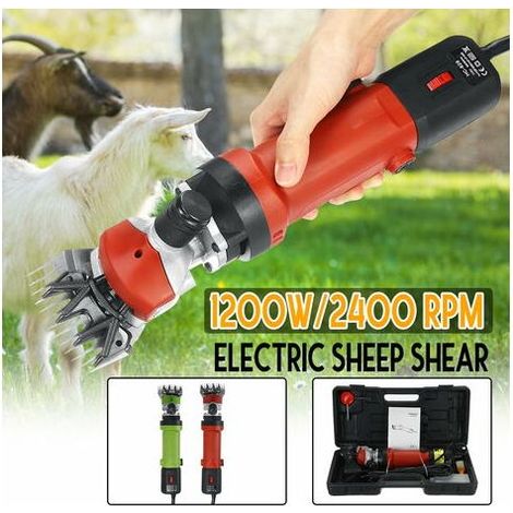 Cisailles à moutons électriques 1200 W, tondeuse à moutons portable avec 6 vitesses, cisailles à chèvres électriques pour moutons, chèvres, lamas, chevaux, alpagas, manteau épais et toilettage de poil (1/5)