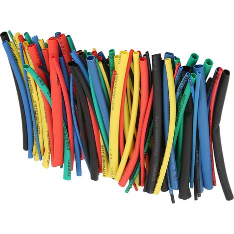 100 Stück, 5 Größen, 5 Farben, 100 mm Schrumpfschlauch, isolierter Kabelschutzschlauch (1/5)