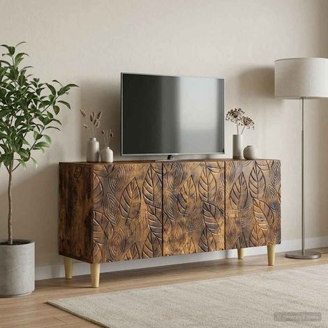TV-Schränk 99 x 34,5 x 50 cm Geräucherte Eiche Holzwerkstoff (1/5)