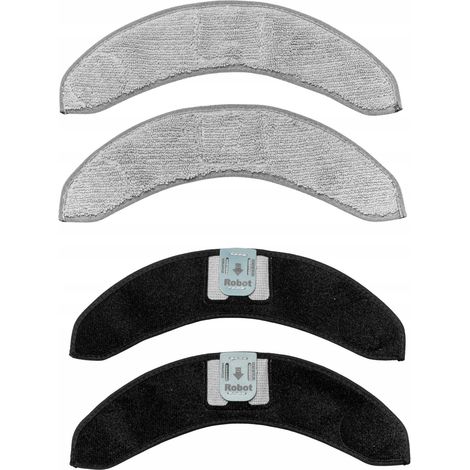 Set 2 Lavete De Rezerva Pentru Mop Irobot Roomba Combo J7 J7+ J9 J9+ Plus, Schimbare Recomandata La Fiecare 2-3 Luni, O Potrivire Perfecta, Asamblare Usoara, Materiale De Inalta Calitate, Gri/Negru (1/5)