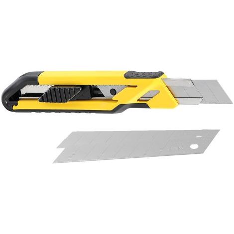 Cutter autobloccante Stanley taglierino professionale lama18mm 2lame precisione