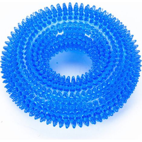 Jouet pour Chien, Jouets à Mâcher pour Chiens, Jouets à couinement pour Chiens, Jouet Interactif en Latex, Résistant et Durable pour Chiens de Moyenne et Grande Taill Bleu (1/5)