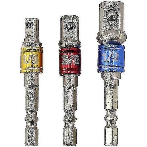 Rallonge magnétique pour foret hexagonal 1/4" avec porte-embout, rallonge pour perceuse (1/5)