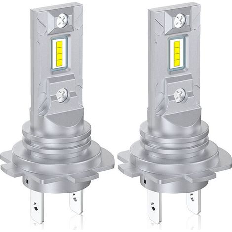 2er-Pack H7 1:1 12V 4000lm 6000K weiße LED-Autoscheinwerferlampen, Plug & Play, Mini-Größe, superhell für effiziente Wärmeableitung