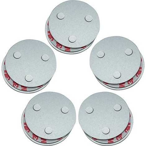 Outil d'installation de Détecteur de Fumée Magnétique,Fixation Rapide et Facile Kit Monté au Plafond pour Alarme de Fumée,sans Besoin de Forage Aucun Danger (5 Pièces) (1/5)