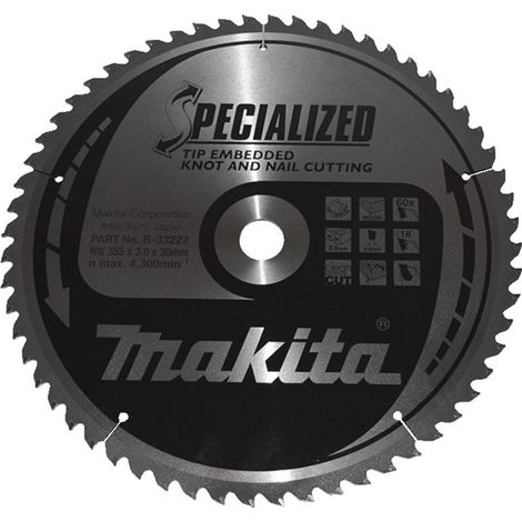 Makita Sägeblatt SPECIALIZED 355x30x60Z (1/2)