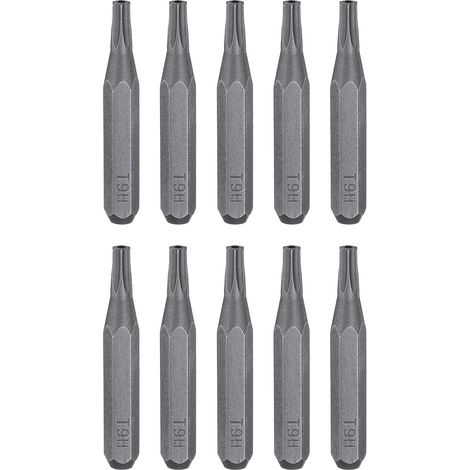 10pcs T9H Embout de Tournevis Torx 5/32" Tige Hexagonale 28mm Longueur Acier S2 Magnétique Tête Étoilée à 6 Pans pour Tournevis Manuels Électriques Réparation de Précision (1/5)