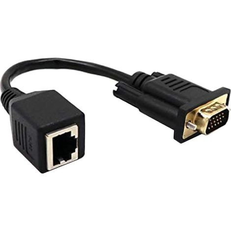 Adaptateur VGA vers RJ45, câble Ethernet vers connecteur VGA, moniteur vers connecteur Ethernet (1/5)