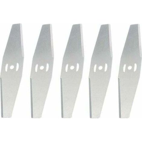 Cuchilla de repuesto para desbrozadora inalámbrica, cuchilla metálica, color plata, 5 unidades -Crezuo