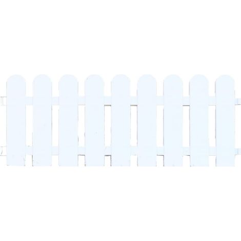 Set di 2 bordure da giardino bianche – 50x20 cm / 19,7x7,9 pollici – per aiuole ornamentali – per interni/esterni