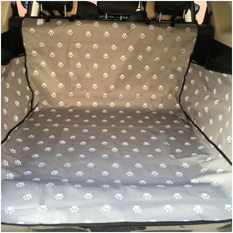 Housse de siège auto pour chien, tapis de coffre imperméable Oxford pour SUV compacts, voitures et pickups, protection de sol robuste, accessoire lavable pour véhicule, gris (1/5)