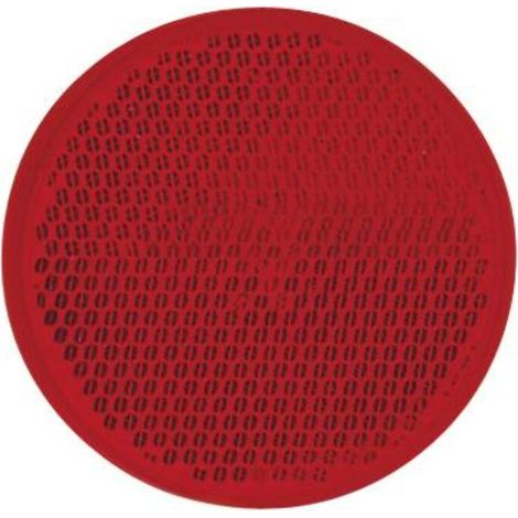 Catadioptre Adhesif - Diametre 60 Mm - Rouge - Pour Signalisation Chantier Et Securite Routiere - Unite