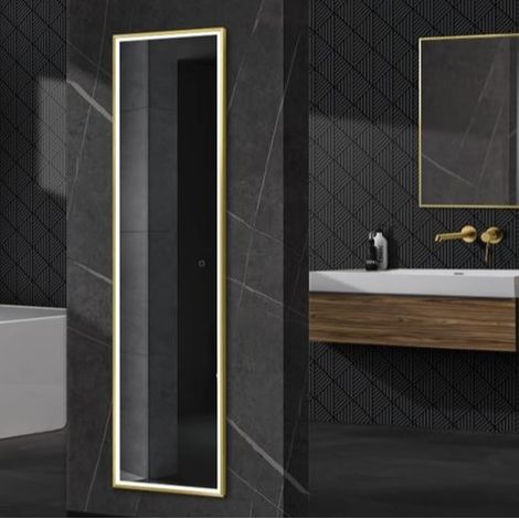 LEDIMEX-  Espejo Baño 160X40cm con Led y Antivaho  Rosa Oro