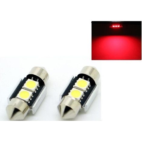 Ampoule LED C5W SV8.5 Canbus, 31 mm, rouge, lot de 2.-31mm Rouge Lot de 2-8 (1/5)