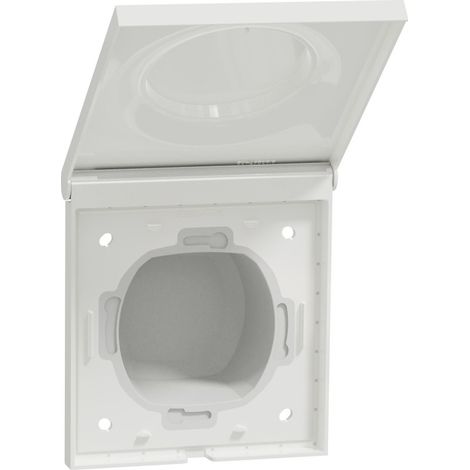 Schneider Electric – Plaque de finition 1 poste IP44 – Cache souple translucide – Blanc – Pour pièces humides – Schneider Odace Styl Pratic