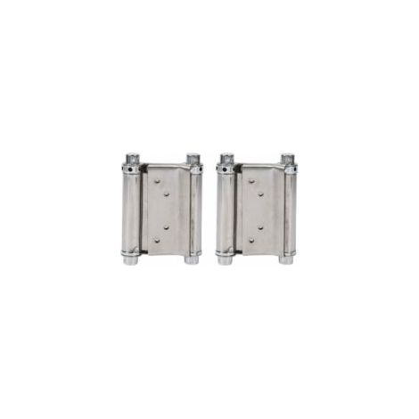 Charnières à ressort double action en acier inoxydable, 2 pièces, charnières de porte de voiture, charnières de porte - Crezuo (1/4)