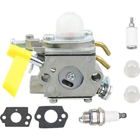 5-teiliger Vergaser-Reparatursatz mit Dichtungen und Zündkerzen, passend für 30-cm³-Vergaser RY09050 ZAMA C1U-H60 309368001 (Rasenmäherteile) (1/4)