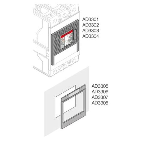 Habillage DIN XT3 4P Armoires 1STQ008304A0000 ABB AD3304