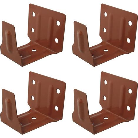 Set of 4 brown wooden blind installation support frames - Mounting brackets for window blinds and valances (1/5)