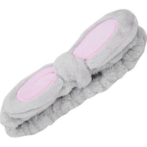 Bandeau Élastique Gris pour Soins de la Peau et Maquillage - Accessoire Beauté (1/5)