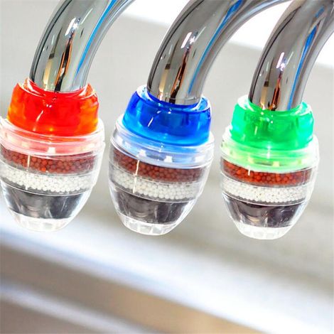 6er-Pack mehrschichtige Aktivkohle-Wasserfilter für Haushaltsarmaturen