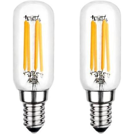 Ampoule LED,T25 E14 4W Ampoule Blanc Chaud 2700K, 400LM, Ampoule Filament Tubulaire LED pour Hotte Aspirante, non-dimmable, lot de 2 (1/5)