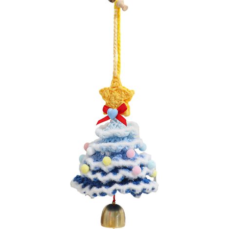 Adorno colgante de árbol de Navidad tejido a mano, estilo H