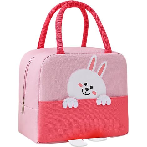 Sac à lunch Kawaii pour femmes, joli sac isotherme réutilisable, idéal pour les pique-niques et le travail, étanche, 23 x 13 x 20 cm, vert (1/5)