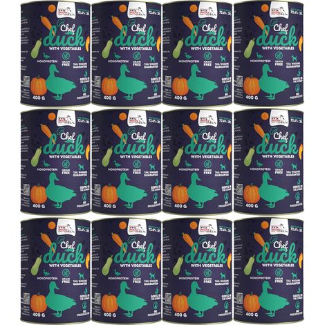 SYTA MICHA Canard aux légumes, pâtée pour chien, boîte de 12 x 400 g