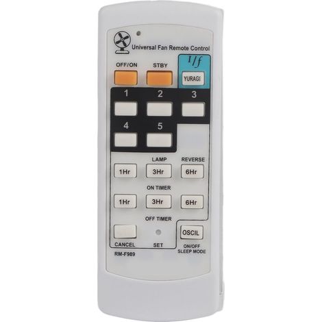 Télécommande Universelle Ventilateur Blanc ABS - Compatible KDK ELMARK - Contrôleur Électrique Durable (1/5)