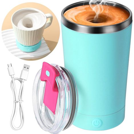 Mousseur à lait électrique, portable, en acier inoxydable, sans BPA, pour café et chocolat chaud. (1/5)