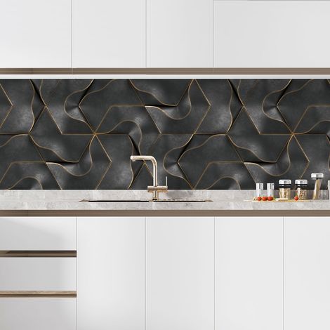 Crédence adhésive cuisine 60x105 cm – Résistante à l'eau et aux UV – Facile à poser – Motifs raccordables pour personnalisation (1/5)