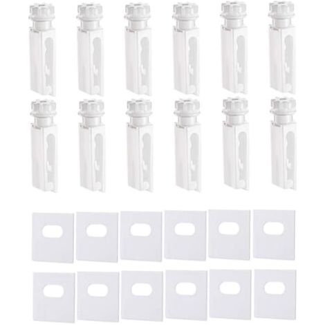 (12 pieces) Tabs for vertical blinds, embroidered rod replacement clips, repair kit for vertical blinds, curtain hooks