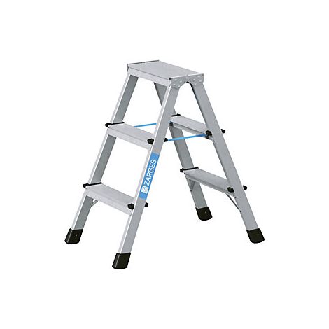 Escalera de peldaños profesional  anodizada  ascenso por ambos