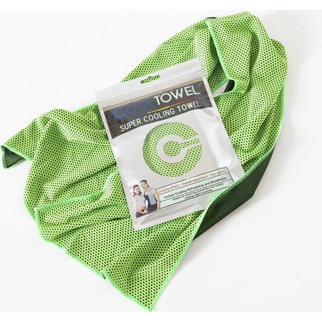 Schnelltrocknendes, kühlendes Sporthandtuch – Sofortiger Kühleffekt für Fitnessstudio, Laufen und Fitness – Ultra-saugfähiges Mikrofaserhandtuch 30 x 90 cm, Hellgrün-x