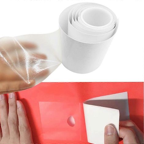 Kit de réparation pour piscine, ruban adhésif transparent en TPU, pour réparer les matelas gonflables, les bouées, les maisons gonflables, les jouets gonflables et les bâches. (1/5)