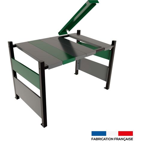 Cache climatisation OUTSTEEL Ensemble COLORS S Gris anthracite/Vert mousse (1/2)