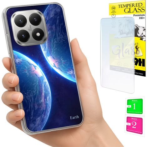 Custodia per Xiaomi 15T, cover posteriore con vetro temperato 9H. (1/5)
