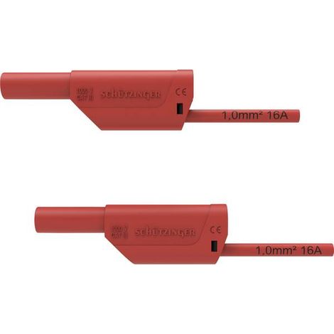 Schützinger VSFK 8700 / 1 / 200 / RT Puntali di sicurezza Spina 4 mm Spina 4 mm 200.00 cm Rosso 1 pz.