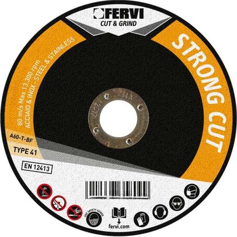 Fervi Disco da Taglio Strong Cut 115x1 mm per Smerigliatrice Angolare